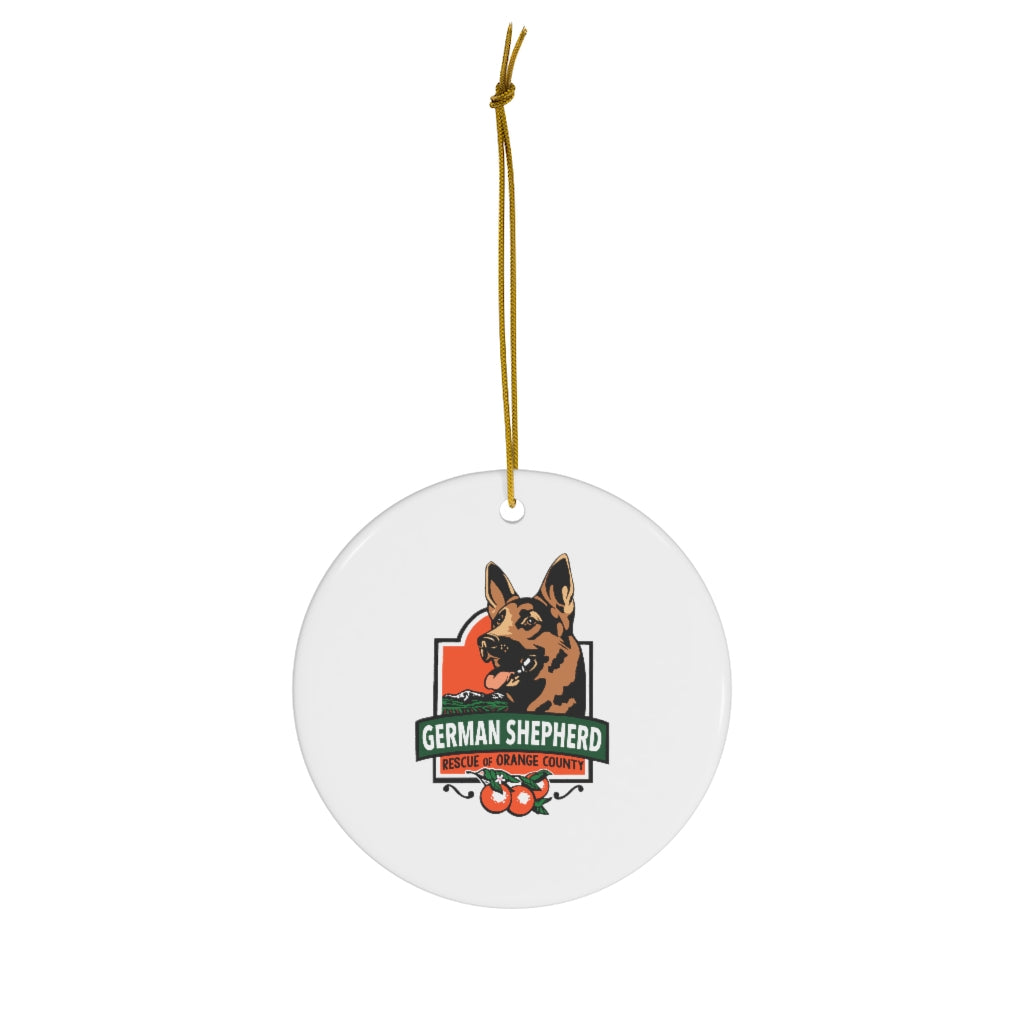 Happy Shepherd Ceramic Ornament