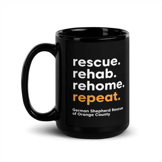 rescue rehab rehome repeat german shepherd rescue of orange county GSROC german shepherd merch german shepherd lover gifts dog rescue GSD mug