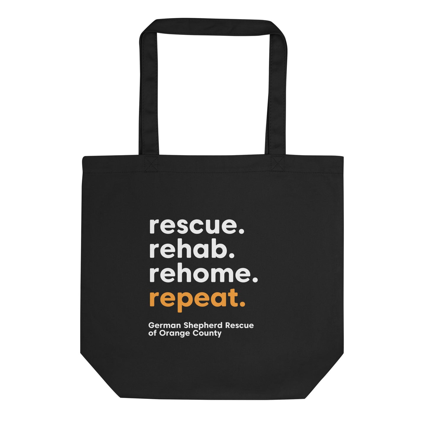 rescue rehab rehome repeat german shepherd rescue of orange county GSROC german shepherd merch german shepherd lover gifts dog rescue GSD tote bag