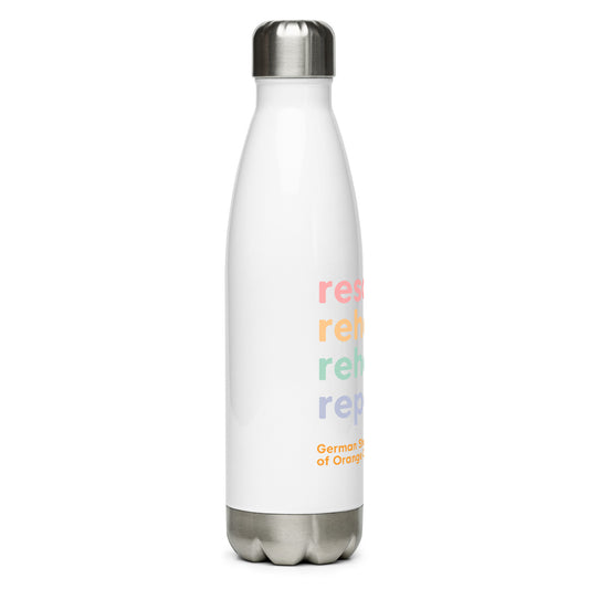 Pastel Rescue, Rehab, Rehome, Repeat Stainless Steel Water Bottle