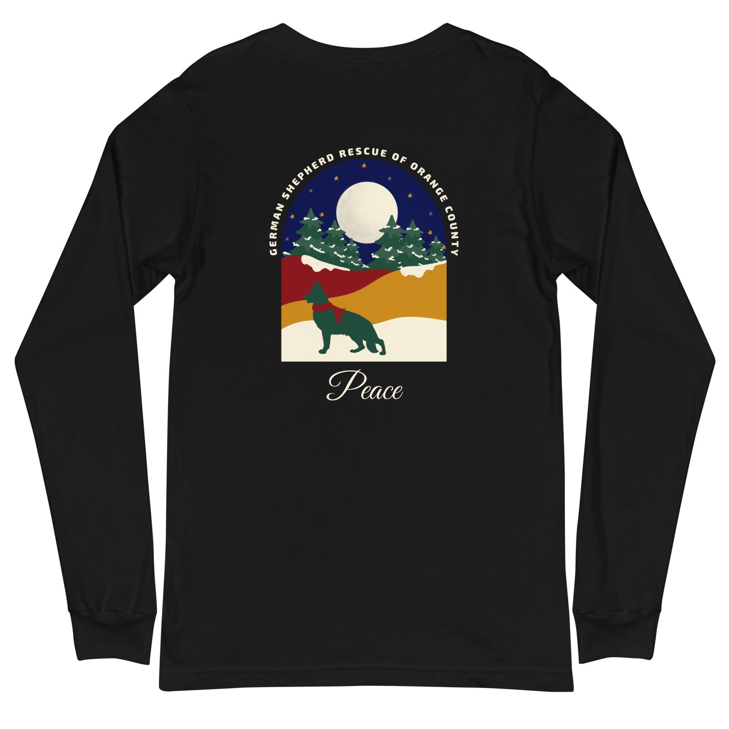 Peace Navy Sky Unisex Long Sleeve T-Shirt