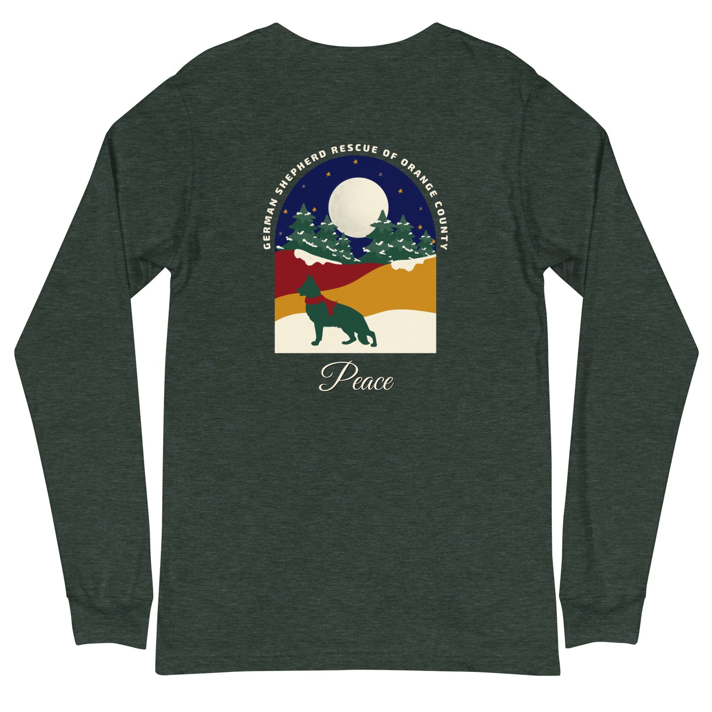Peace Navy Sky Unisex Long Sleeve T-Shirt