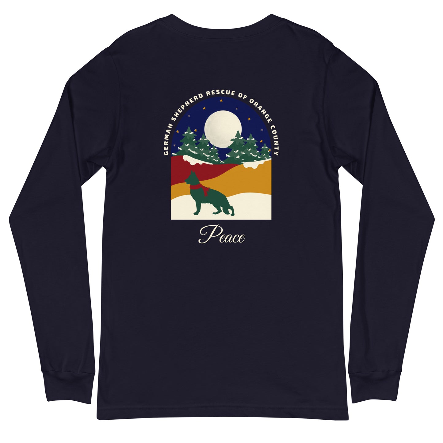Peace Navy Sky Unisex Long Sleeve T-Shirt