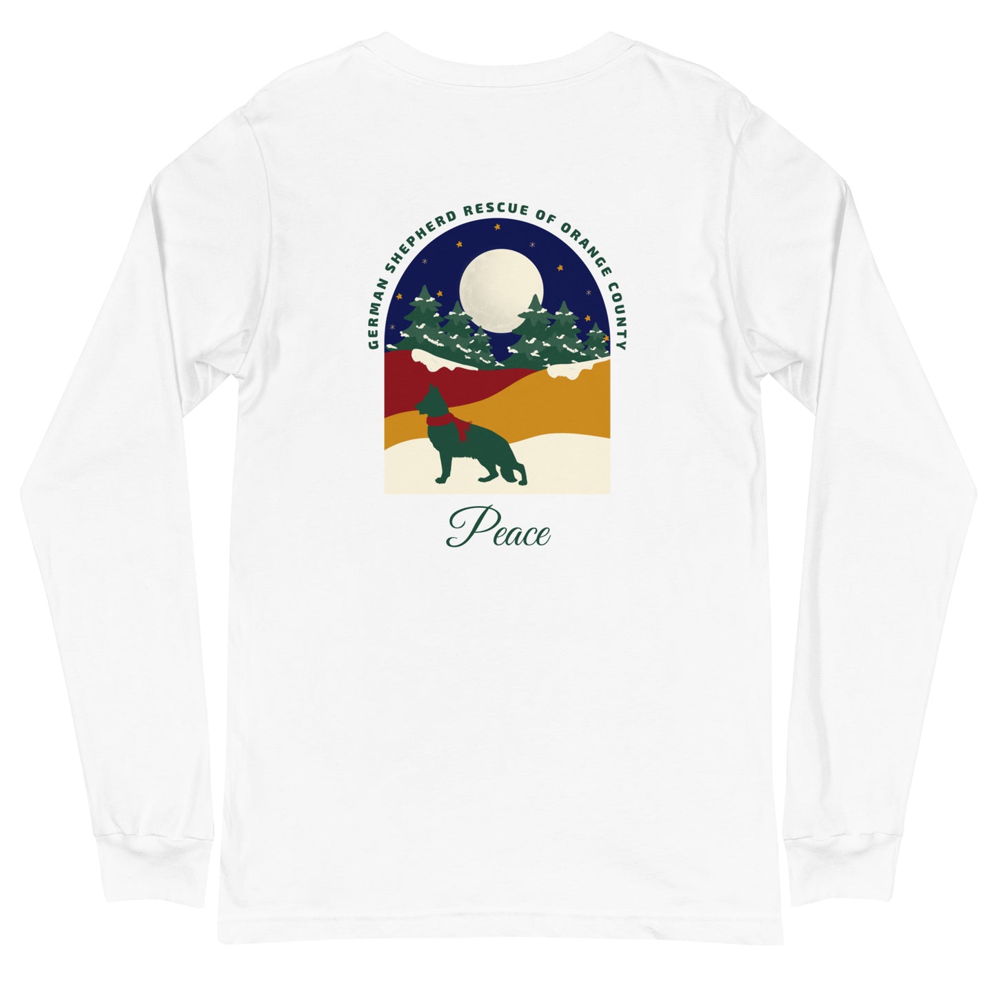 Peace Navy Sky Unisex Long Sleeve T-Shirt