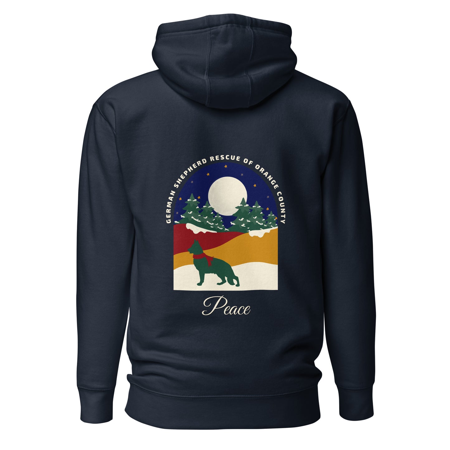 Peace Navy Sky Unisex Hoodie