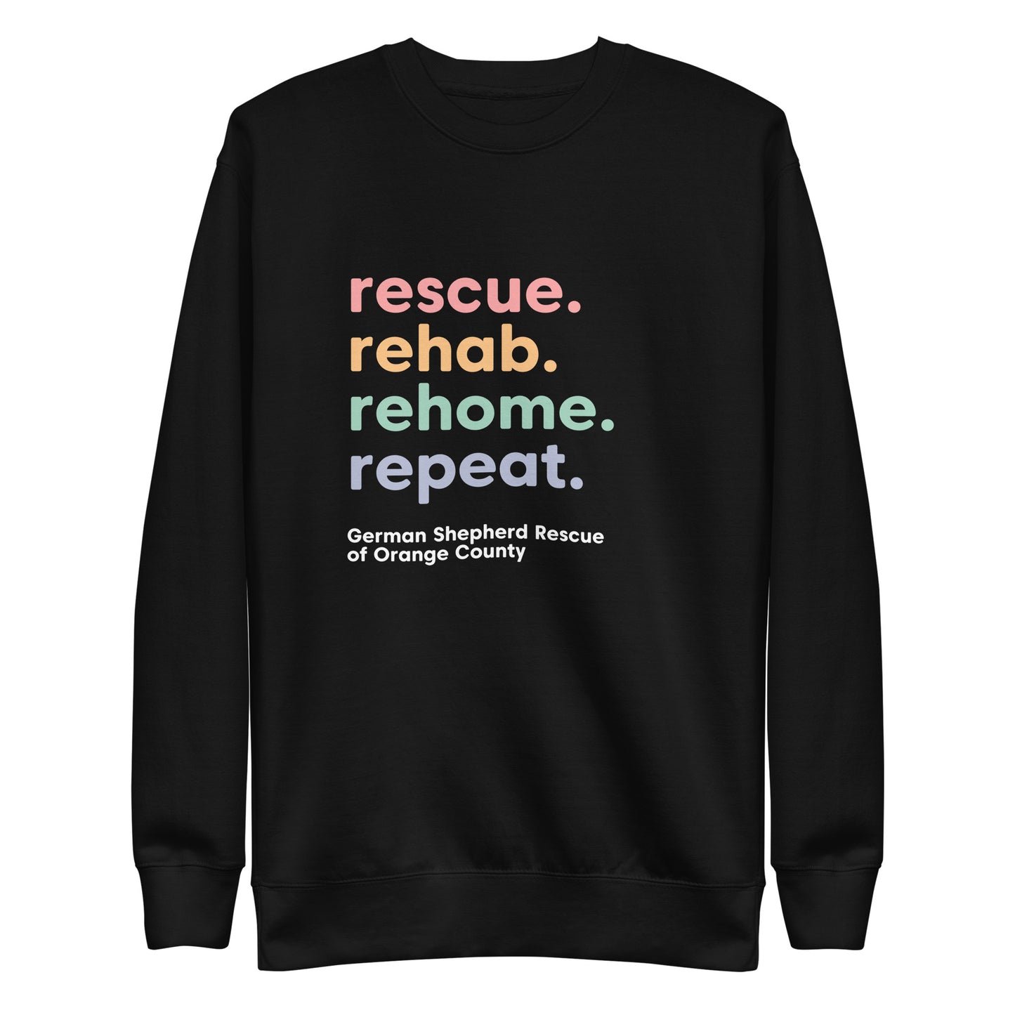 rescue rehab rehome repeat german shepherd rescue of orange county GSROC german shepherd merch german shepherd lover gifts dog rescue GSD pastel valentine sweatshirt hoodie