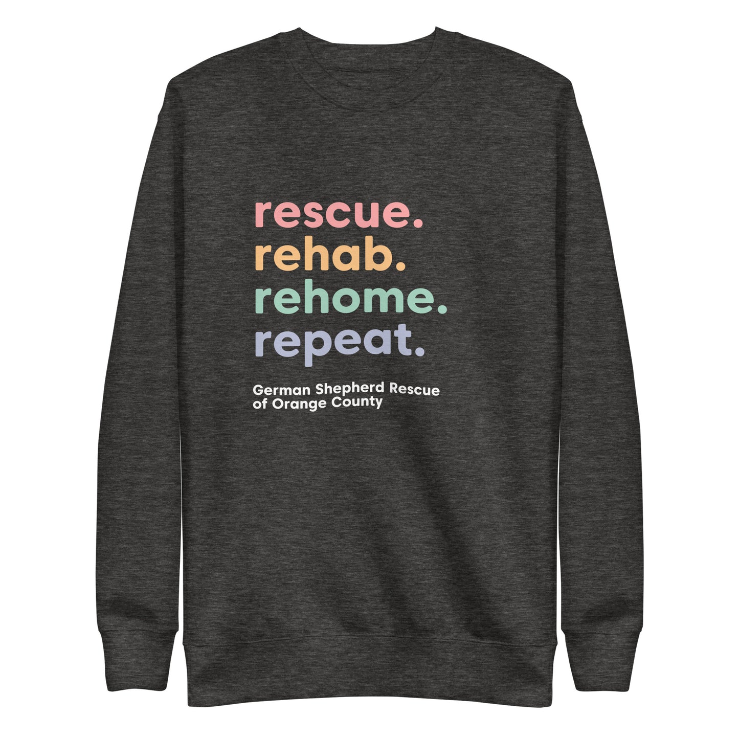 rescue rehab rehome repeat german shepherd rescue of orange county GSROC german shepherd merch german shepherd lover gifts dog rescue GSD pastel valentine sweatshirt hoodie