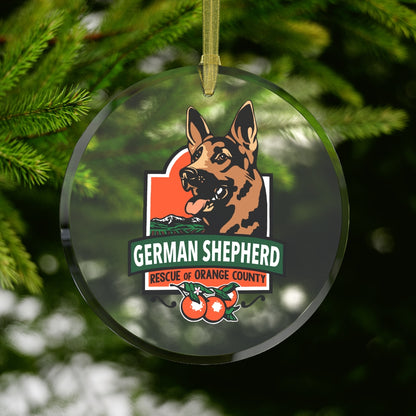 Happy Shepherd Glass Ornament