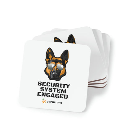 Security System Engaged Coasters