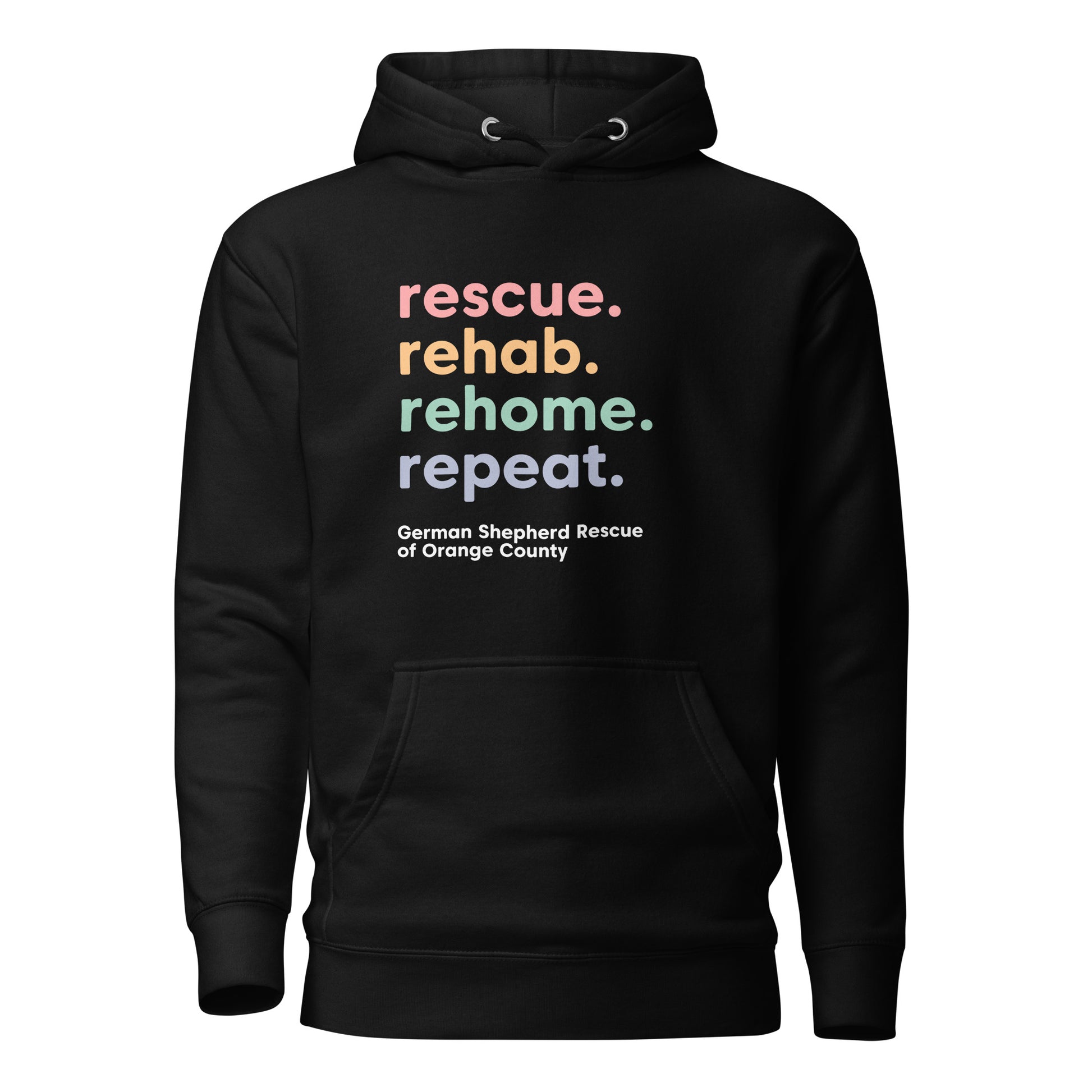 rescue rehab rehome repeat german shepherd rescue of orange county GSROC german shepherd merch german shepherd lover gifts dog rescue GSD pastel valentine sweatshirt hoodie